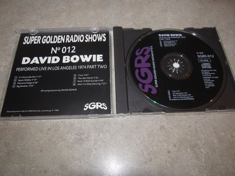 David Bowie - Very Rare CD - Live in Los Angeles, 1974 - Part Two - NM ...