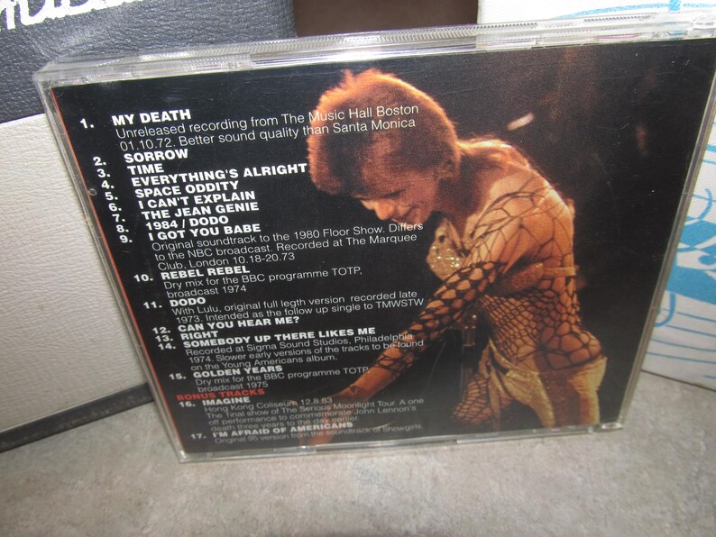 David Bowie - Very Rare CD - From the Vaults of Mainman - Live Boston ...