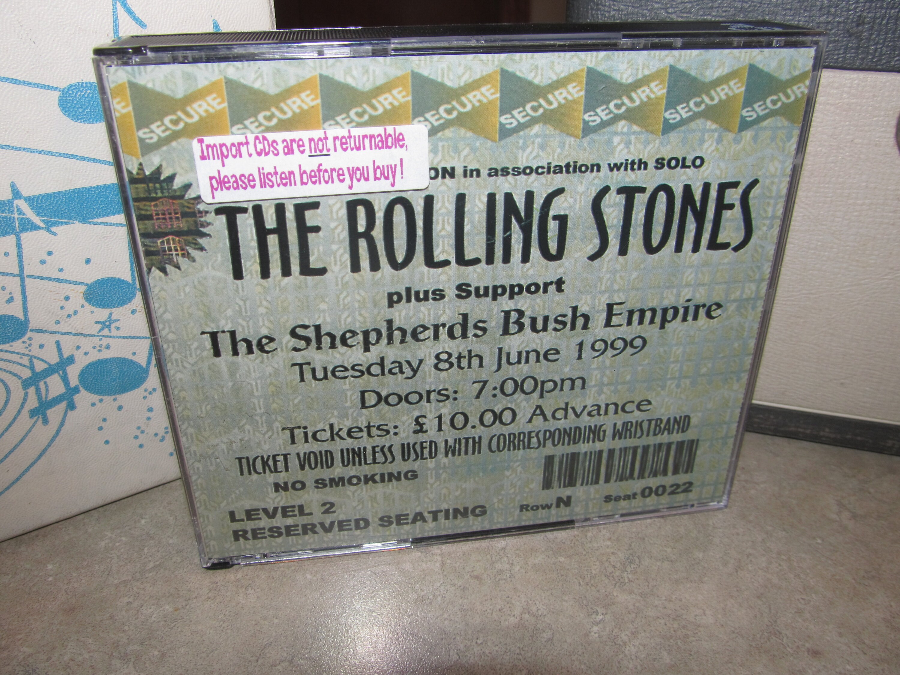 The Rolling Stones Very Rare 3 CD Set Sweet Home London, 1999 NM 