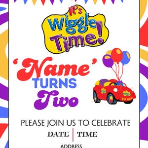 Personalised Wiggles Birthday Invitation | Digital Download