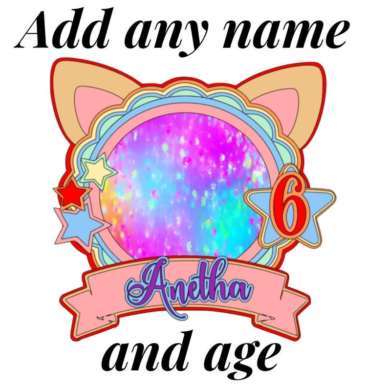Customizable Rainbow Cake Topper SVG Instant Download for Birthday ...