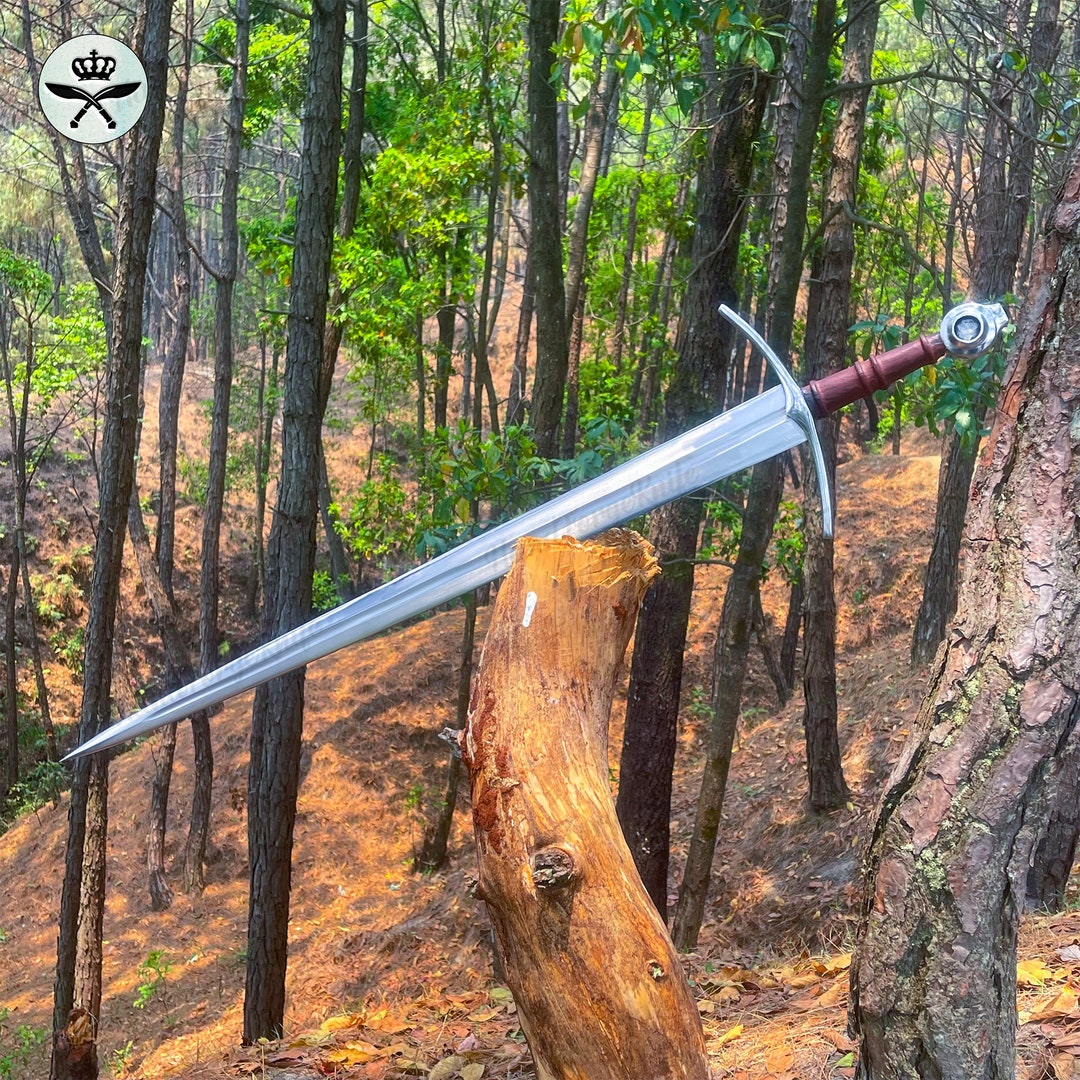 Handforged 32 Inch Brown Sheath Sword, Rose Wood Handle With Ready to ...