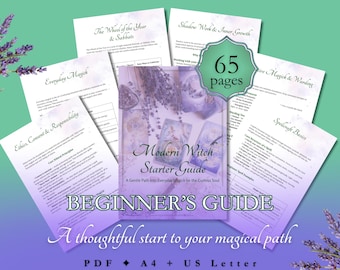 Modern Witch Starter Kit, Digital Grimoire Guide, Beginner Book of Shadows Pages