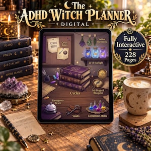 The ADHD Witch Digital Planner – Interactive & Gamified Neurodivergent Journal