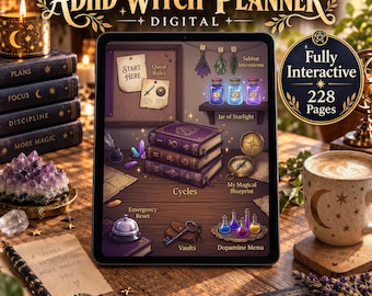 ADHD魔女デジタルプランナー – インタラクティブでゲーム感覚のニューロダイバージェントジャーナル