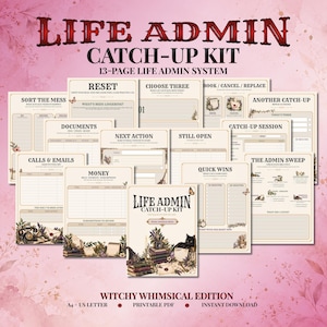 Life Admin Catch-Up Kit | ADHD-Friendly Printable Planner (Digital Download)