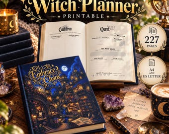 ADHD魔女プランナー印刷可能神経発達障害RPGジャーナル集中力とエネルギー管理