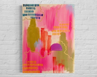 Abstract Art Print: "Sunday", Vibrant Eccentric Decor
