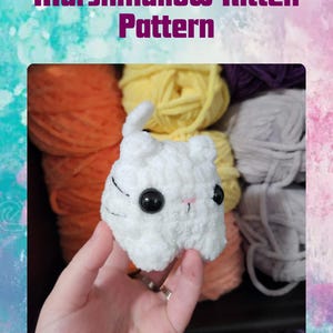 Padrão de crochê de gatinho marshmallow