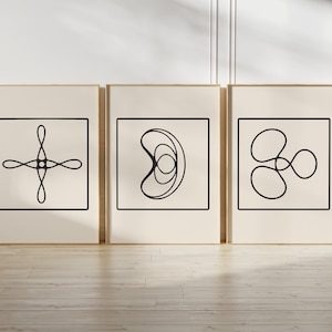 Set of 3 Prints | Three Body Problem Art | Nerdy Gifts | Vintage Physics Posters | Poster Prints | Digital Download | Prints Set of 3