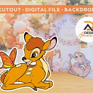 Bambi - CutOut, party decoration Bambi theme, birthday party, standing prop, digital download - Bambi