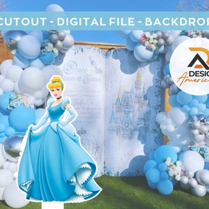 Cinderella, CutOut, Cinderella Party Dekoration Thema, Geburtstagsparty, Stand Up Prop, digitaler Download Cinderella