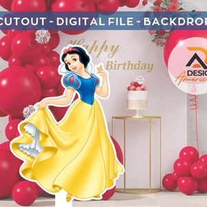 Snow White, CutOut, Snow White party decoration theme, birthday party, stand up prop, digital download