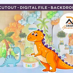 Dinosaur Party Decorations, Baby Dinosaur Birthday Cutouts, Custom Dinosaur Yard Signs, Party Props,Dinosaur Baby Shower Party Arch Backdrop