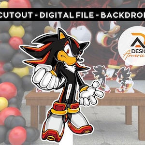 Sonic Character Cardboard Cutouts - Shadow Party Decorations - Take Your Party to the Next Level - Party Supplies - All Characters Available