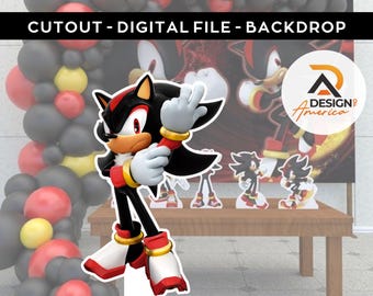 Sonic Character Cardboard Cutouts - Shadow Party Decorations - Take Your Party To Another Level - Party Supplies - All Characters Available
