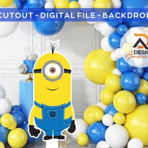MINIONS Instant Digital Download, Large Cutouts, Birthday Party Decorations, Printable - Cutout Bundle