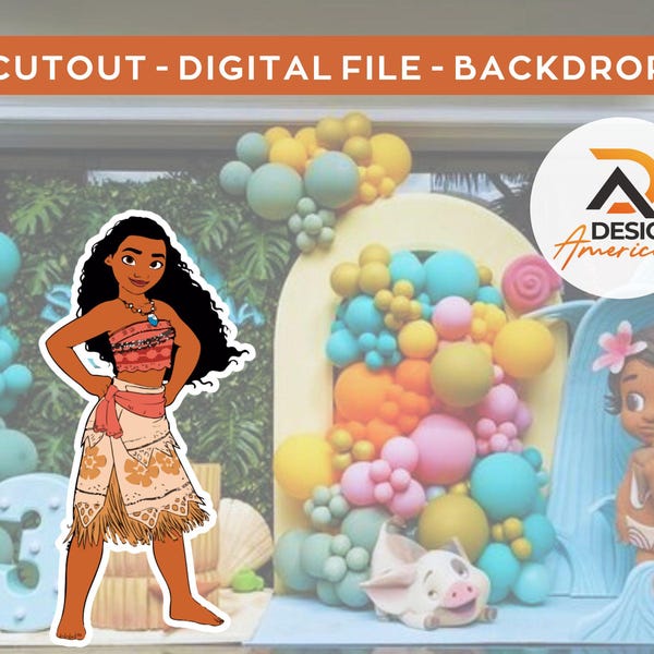 Moana Cutout - Etsy