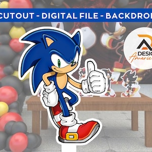 Ritagli di cartone con personaggi Sonic - Decorazioni per feste in ombra - Porta la tua festa al livello successivo - Articoli per feste - Tutti i personaggi disponibili