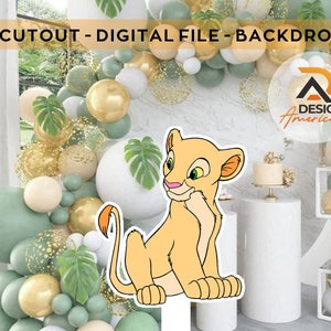 Lion King Cutout, Lion King Decoration, Lion King Simba and Lana Party Decoration Theme, Birthday Party, Stand Up Prop, Digital Download