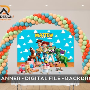 Super Toy Story Backdrop, Toy Story Banner, Toy Story Printable Backdrop, DIGITAL FILE - PRINTABLE