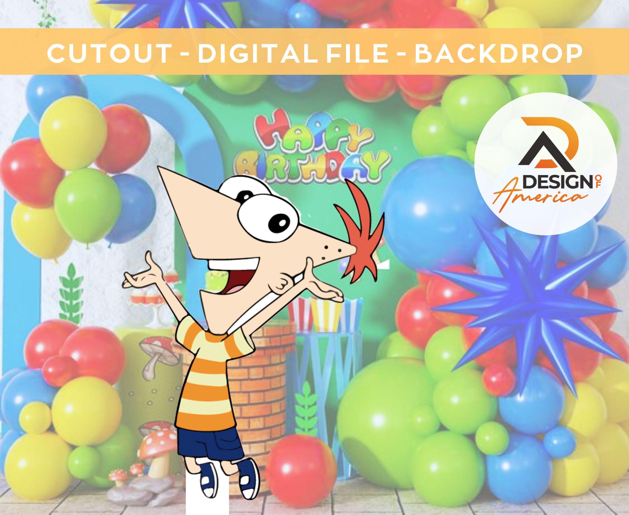Phineas and Ferb - CutOut, Phineas and Ferb party decoration theme, birthday party, stand up prop, digital download