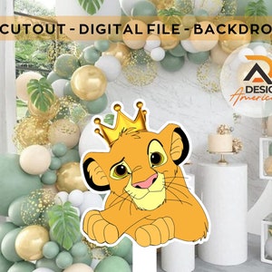 Lion King Cutout, Lion King Decoration, Lion King Simba and Lana Party Decoration Theme, Birthday Party, Stand Up Prop, Digital Download
