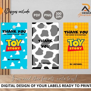 Editable Toy Story Favor Tag | Printable Birthday Gift Tag | Kids Party ...