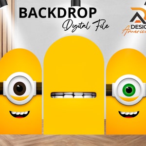 Backdrop Minions - Minions birthday party decor, Minions cutout decor digital download, girl and boy Minions