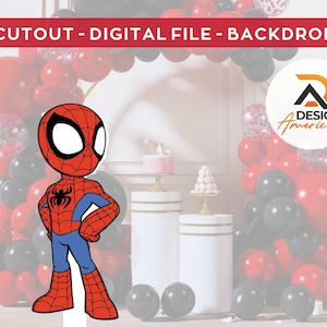 Spiderman -CutOut, Spiderman party decoration theme, birthday party, stand up prop, digital download