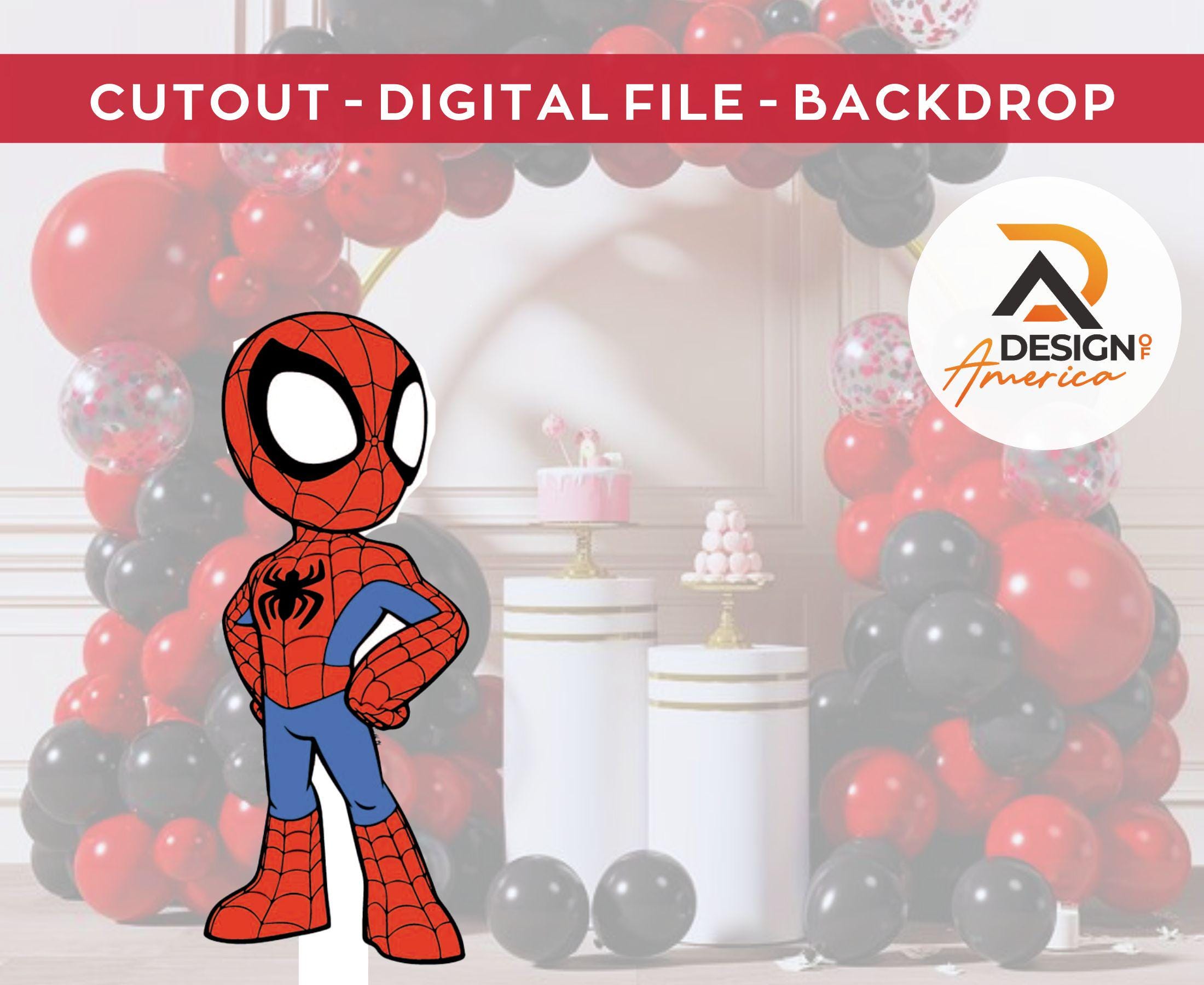 Spiderman cutout, Spiderman Party Decoration Theme, Birthday Party