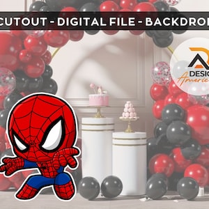 Spiderman -CutOut, Spiderman party decoration theme, birthday party, stand up prop, digital download