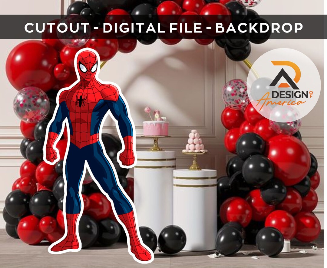 Spiderman Cutout, Spiderman Party Decoration Theme, Birthday Party