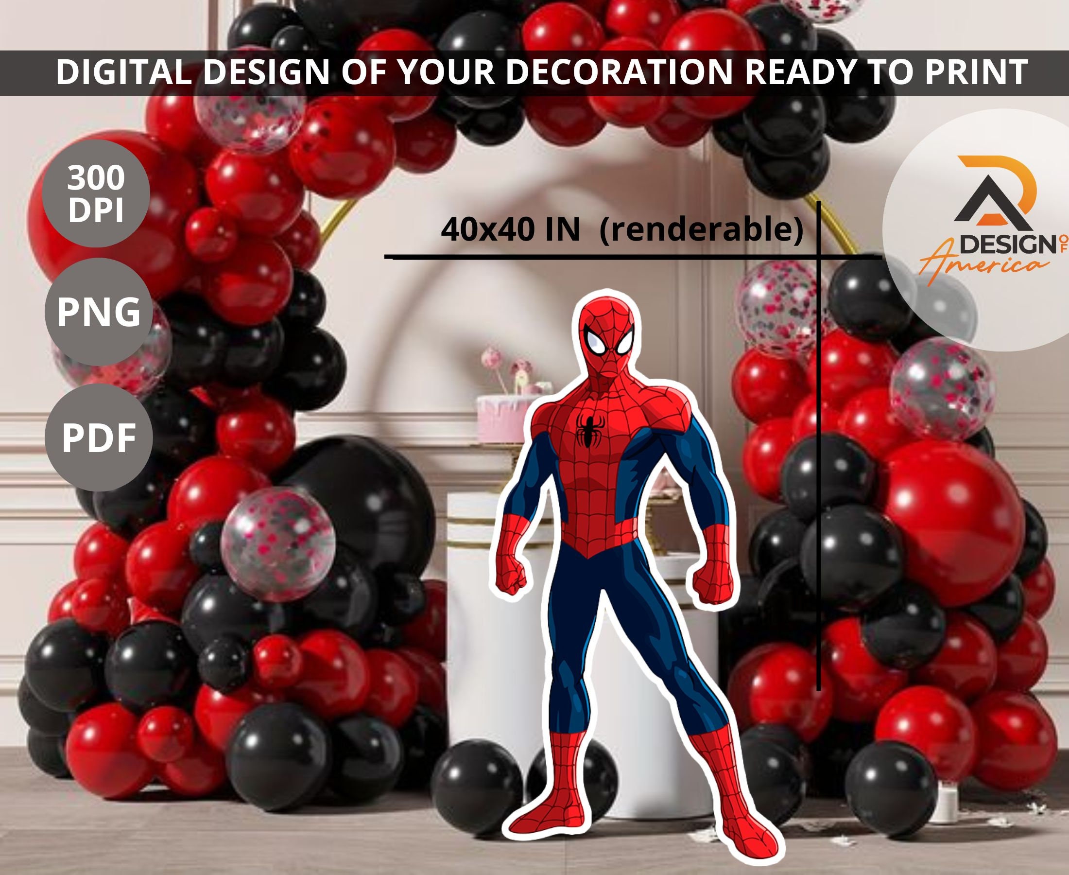 Spiderman Cutout, Spiderman Party Decoration Theme, Birthday Party