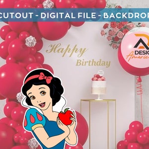 Snow White, great decoration, Snow White party decoration theme, birthday party, stand up prop, digital download