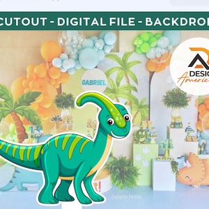 Dinosaur Party Decorations, Baby Dinosaur Birthday Cutouts, Custom Dinosaur Yard Signs, Party Props,Dinosaur Baby Shower Party Arch Backdrop