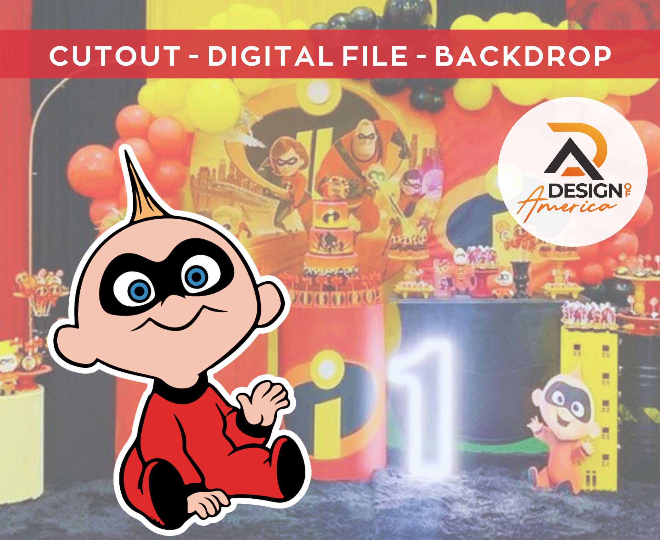 Cutout Incredibles Baby Shower Theme Baby Shower Blue Theme