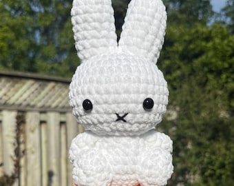 Miffy Inspired White Bunny Rabbit Large and Small Crochet Amigurumi Plushie