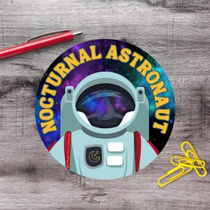 2-6 Inch Funny CPAP Nocturnal Astronaut Sleep Apnea OSA Patient Gift | Vinyl Sticker | 1–75 Count