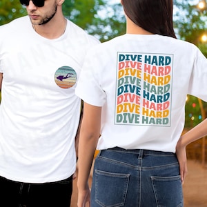 Funny Scuba Diving Shirt Gift For Diver T-shirt Dive Trip Tshirt Boat Shirt Chest Print Tee Retro Style Vacation Shirt Adult Tshirt XS–5X