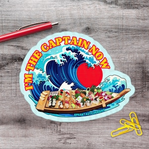 2&quot;-6&quot; Funny Sushi Sticker Sashimi Chef Sticker 1–250 Count Vinyl Sticker Pack Japanese Food Sticker Meme Sticker Sushi Boat Decal Otaku Gift