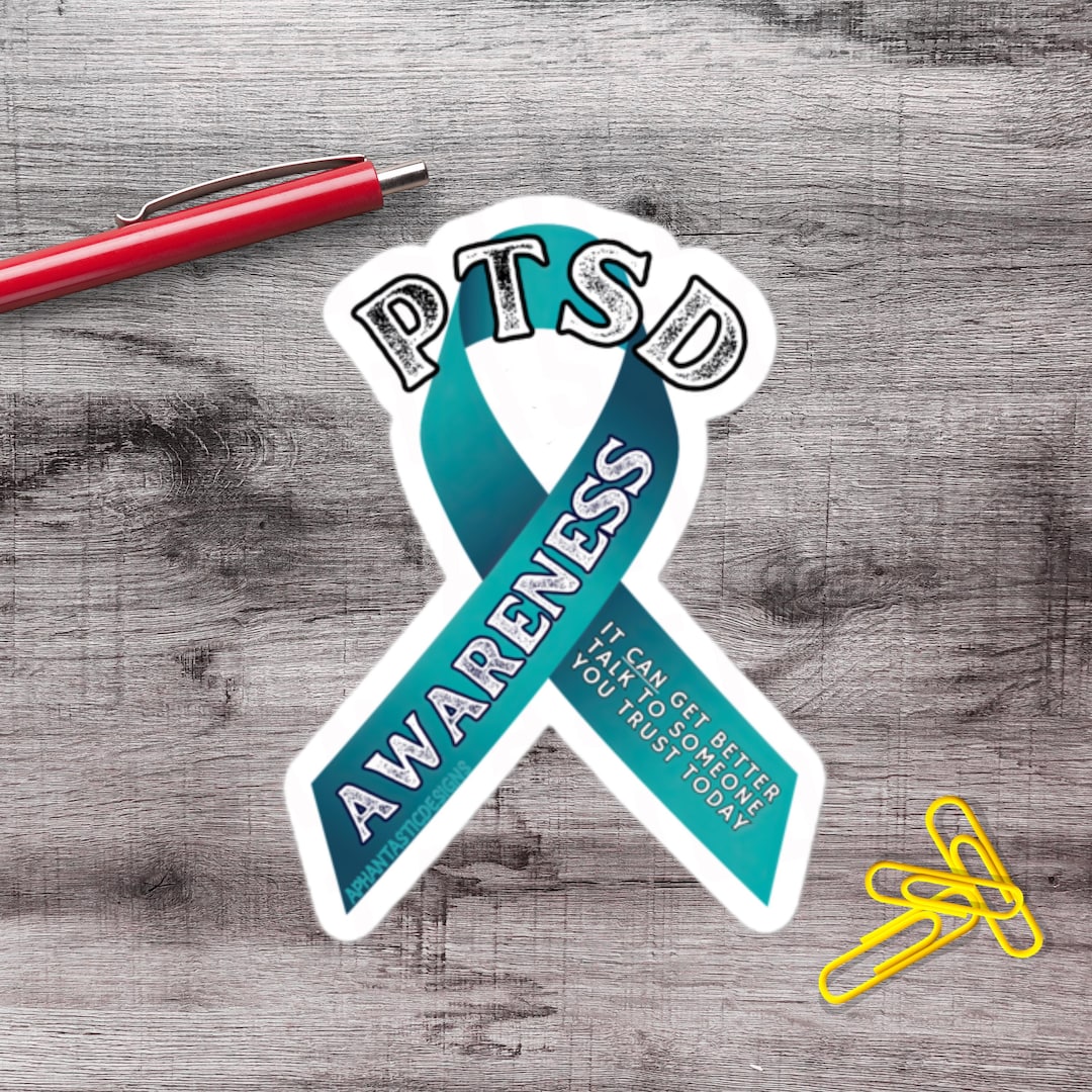 2-6 Inch PTSD Awareness Ribbon EMT Military Police Firefighter Trauma ...