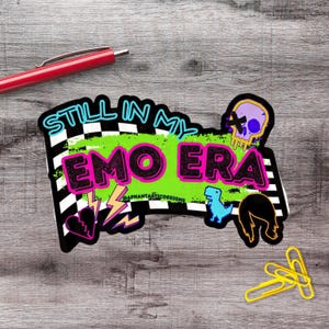2 &quot;-6&quot; lustiger älterer Emo Ära Aufkleber Y2K 1–250 Count Vinyl Sticker Pack Emo für immer 90er Jahre 2000 Goth Szene Emo Geschenk Never a Phase Autoaufkleber