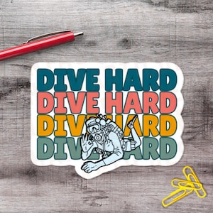 Pegatinas divertidas de buzo de 5 a 15 cm (1 a 250 unidades), paquete de 1 a 250 pegatinas de vinilo, calcomanía de buceo, regalo para vacaciones de verano en la playa, pegatina para parachoques, regalo para divemaster.
