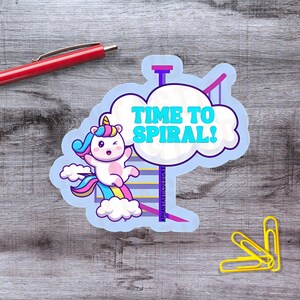 Pegatinas divertidas de unicornio para la ansiedad, de 5 a 15 cm (1 a 250 unidades), de vinilo, para el cuidado personal y la salud mental, para el parachoques, regalo.