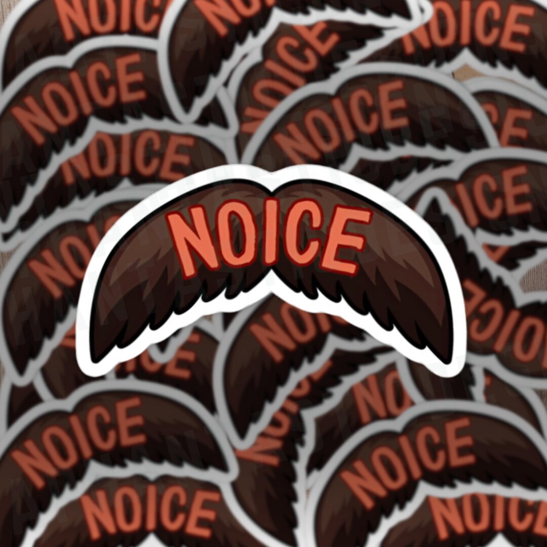 Original Decal Cute Nice Noice Mustache Stickerbomb Stache Guy Dad ...