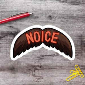 2-6 Inch Funny Noice Mustache Fathers Day Firefighter Grandpa gift | Vinyl Sticker | 1–75 Count