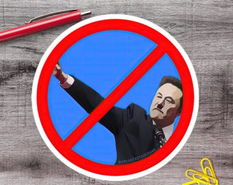 Anti Musk Trump Vinyl Sticker | Political Protest Decal