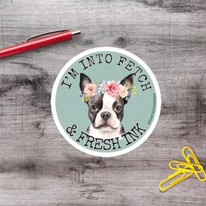 2-6 inch grappige haal en verse inkt hondenliefhebber tattoo vinylsticker | 1-75 tellingen