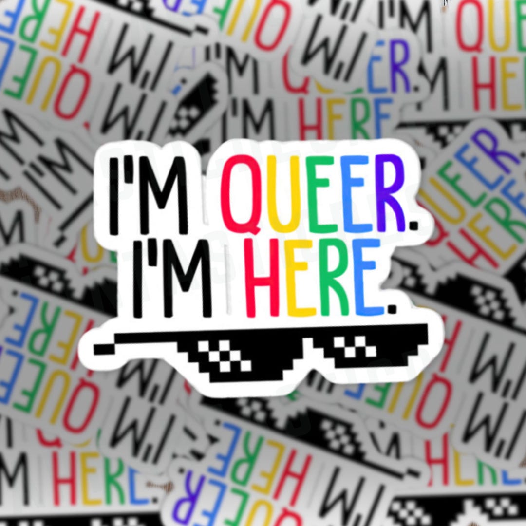 Sml Trans Rights SML Decal FSTRACKING Funny Queer Folks I'm Here Get Over It Gay Rights ...
